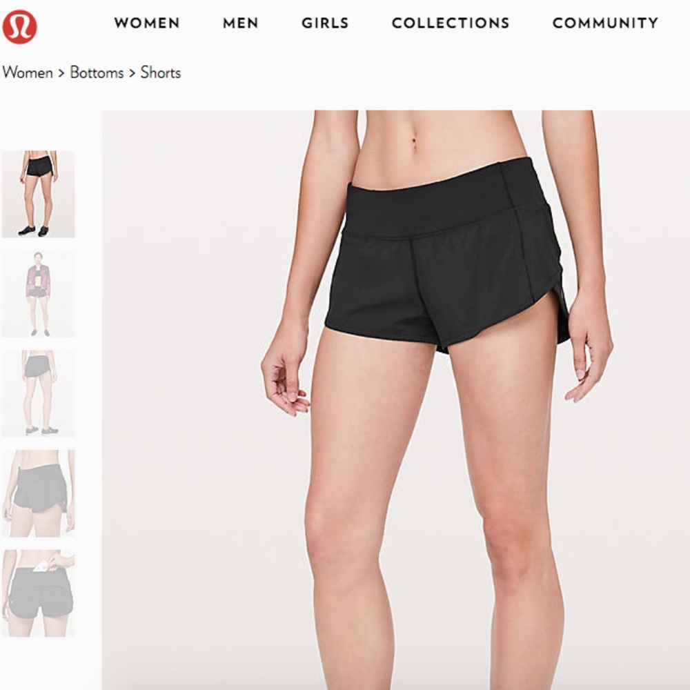Lululemon 2.5 Speed up Shorts Size 8
